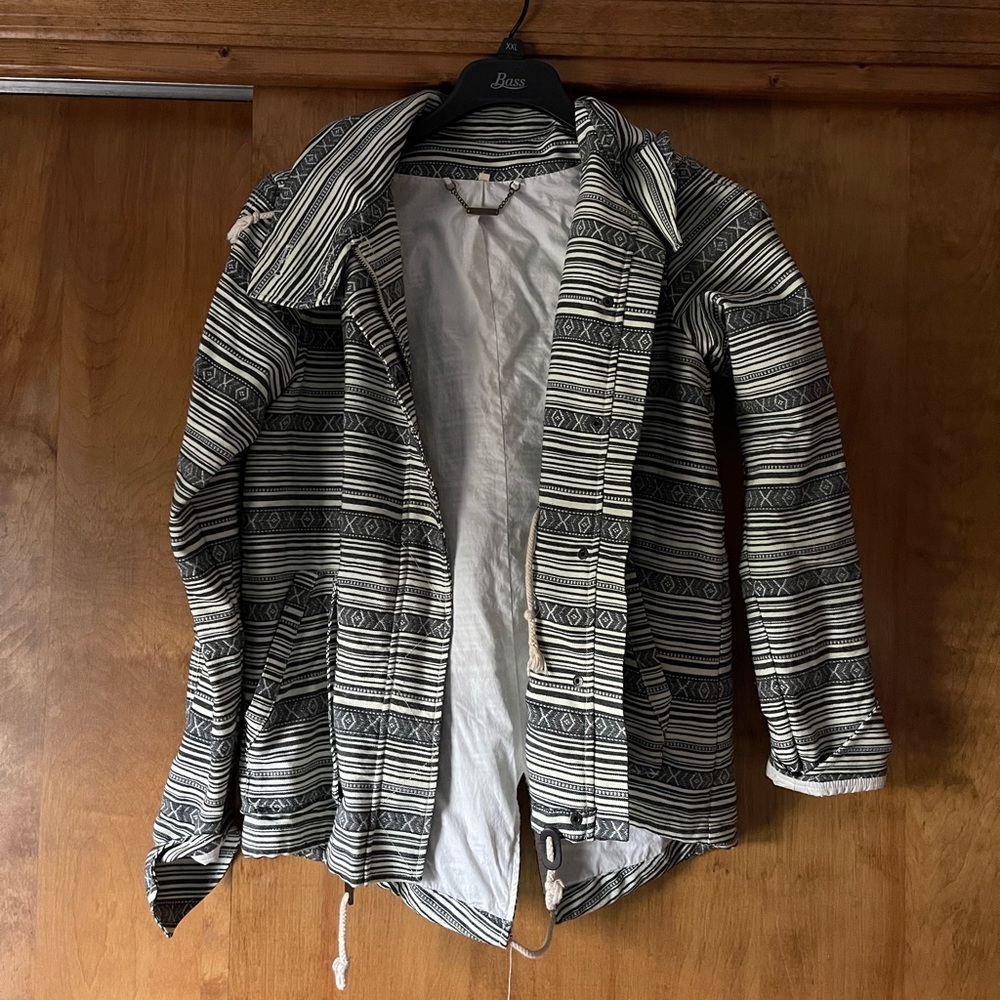 PacSun Jacket - Striped and Hood, Size S (Oversized)